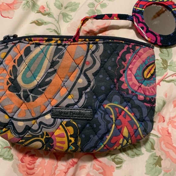 Vera Bradley coin purse with attached mirror that goes in side pocket - Picture 3 of 3
